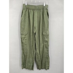 C&C California Olive Green Cargo Linen Blend Pants